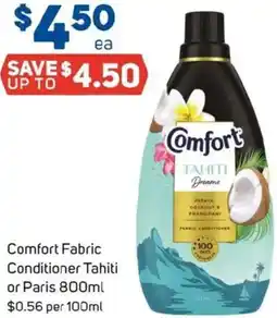 Foodland Comfort Fabric Conditioner Tahiti or Paris offer
