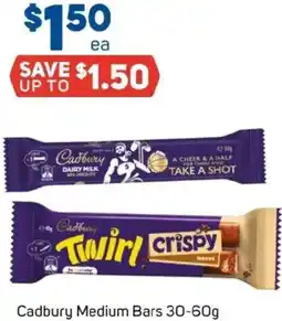 Foodland Cadbury Medium Bars offer