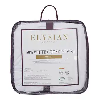 Elysian 50% white goose down and 50% feather quilt qb