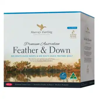 Harris Scarfe Tontine murray darling australian 50% duck down & 50% feather quilt kb offer
