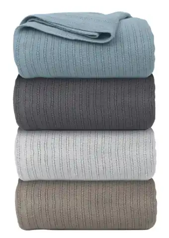Harris Scarfe Odyssey living walsh bay cotton blanket qb/kb offer