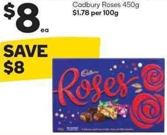 Woolworths Cadbury Roses 450g offer