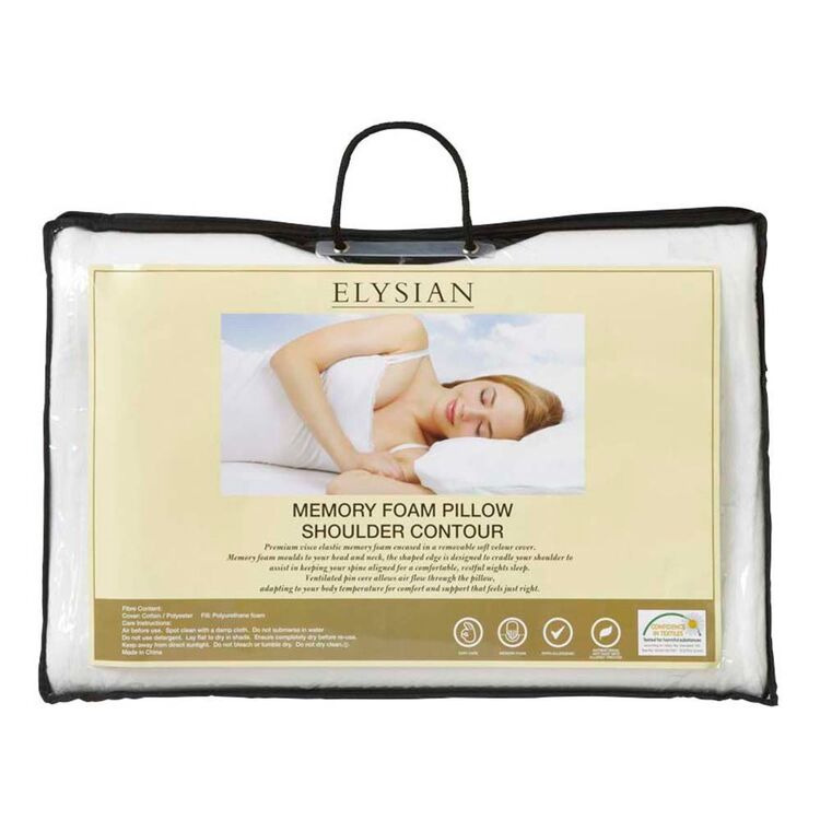 Elysian memory foam pillow contour offer at Harris Scarfe