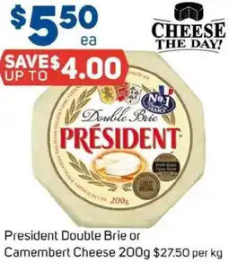 Foodland President Double Brie or Camembert Cheese offer