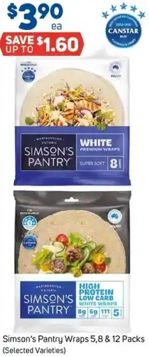 Foodland Simson's Pantry Wraps offer