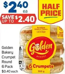 Foodland Golden Bakery Crumpet Round offer