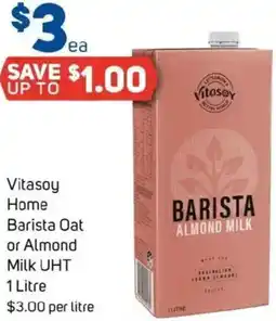Foodland Vitasoy Home Barista Oat or Almond Milk UHT offer