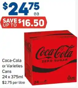 Foodland Coca-cola or varieties cans offer