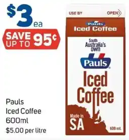 Foodland Pauls iced coffee offer