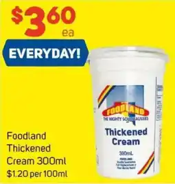 Foodland Foodland thickened cream offer
