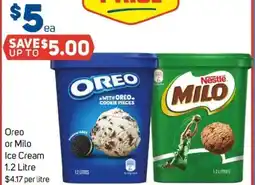 Foodland Oreo or milo ice cream offer