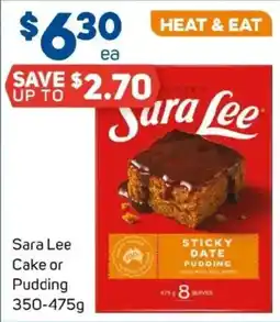 Foodland Sara lee cake or pudding offer