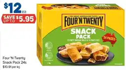 Foodland Four 'n twenty snack pack 24s offer