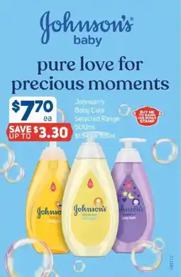 Foodland Johnson's baby care selected range offer