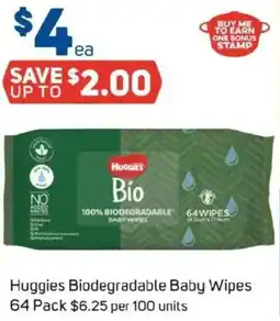 Foodland Huggies biodegradable baby wipes 64 pack offer