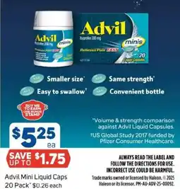 Foodland Advil mini liquid caps 20 pack offer