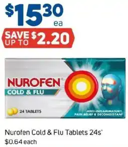 Foodland Nurofen cold & flu tablets 24s offer