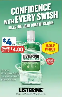 Foodland Listerine mouthwash (excludes premium) offer
