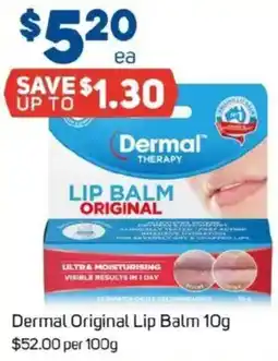 Foodland Dermal original lip balm offer