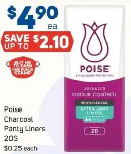 Foodland Poise charcoal panty liners offer