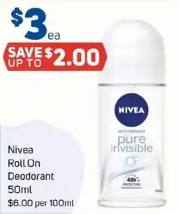 Foodland Nivea roll on deodorant offer