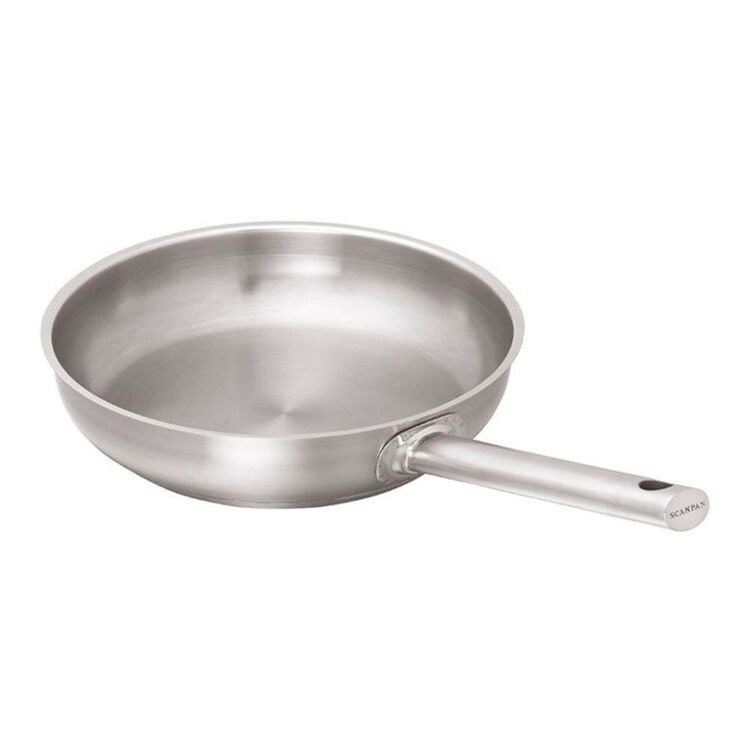 Scanpan commercial stainless steel 30cm frypan offer at Harris Scarfe