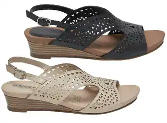 Savannah katie laser cut low wedge sandal