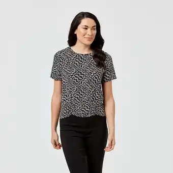 Harris Scarfe Khoko smart short sleeve festoon top offer