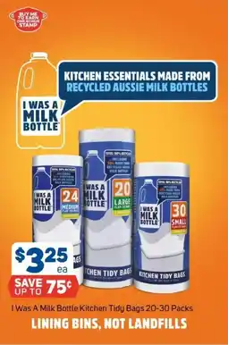 Foodland I was a milk bottle kitchen tidy bags offer