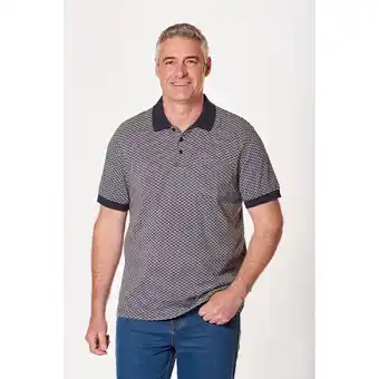 Harris Scarfe Bronson casual men's pirie jacquard jersey cotton polo grey offer
