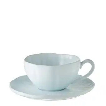 Harris Scarfe Chyka home lotus 250ml coffee cup + saucer blue offer