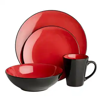 Harris Scarfe Soren osaka 16pc dinnerset red offer