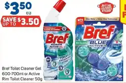 Foodland Bref toilet cleaner gel or active rim toilet cleaner offer