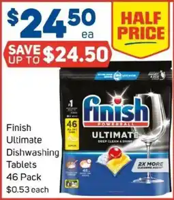 Foodland Finish ultimate dishwashing tablets 46 pack offer