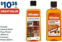 Foodland O'cedar clean & shine floor polish or furniture offer