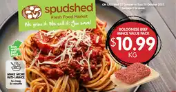 Spudshed Bolognese beef mince value pack offer
