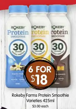 Spudshed Rokeby farms protein smoothie varieties offer