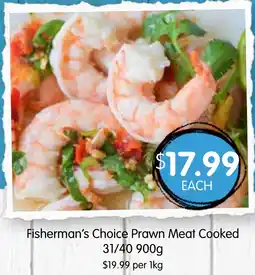 Spudshed Fisherman's choice prawn meat cooked offer