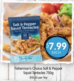 Spudshed Fisherman's choice salt & pepper squid tentacles offer