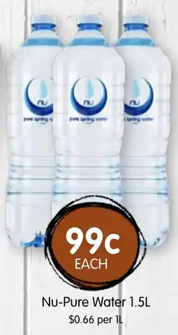 Spudshed Nu-pure water offer
