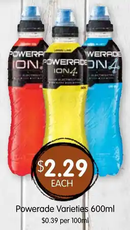Spudshed Powerade varieties offer