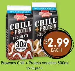 Spudshed Brownes chill + protein varieties offer