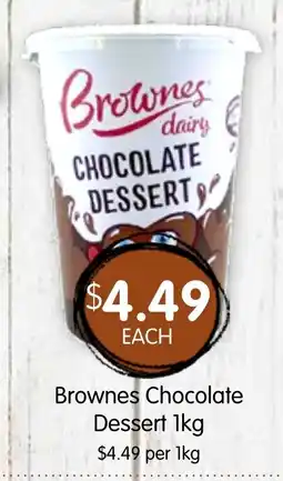 Spudshed Brownes chocolate dessert offer