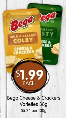 Spudshed Bega cheese & crackers varieties offer