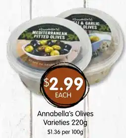 Spudshed Annabella's olives varieties offer