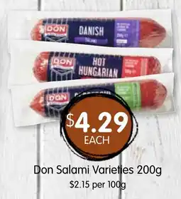Spudshed Don salami varieties offer