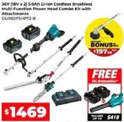 Sydney Tools Li-Ion Cordless Brushless Multi Function Power Head Combo Kit with Attachments offer