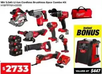 Sydney Tools Li-ion Cordless Brushless 8pce Combo Kit offer