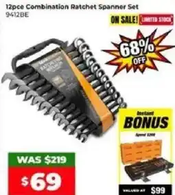 Sydney Tools Combination Ratchet Spanner Set offer