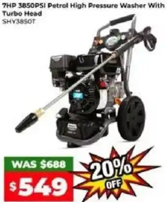 Sydney Tools Petrol High Pressure Washer With Turbo Head offer